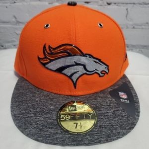 New Era 59Fifty Denver Broncos Fitted Hat Size 7 1/2 Hologram Undervisor